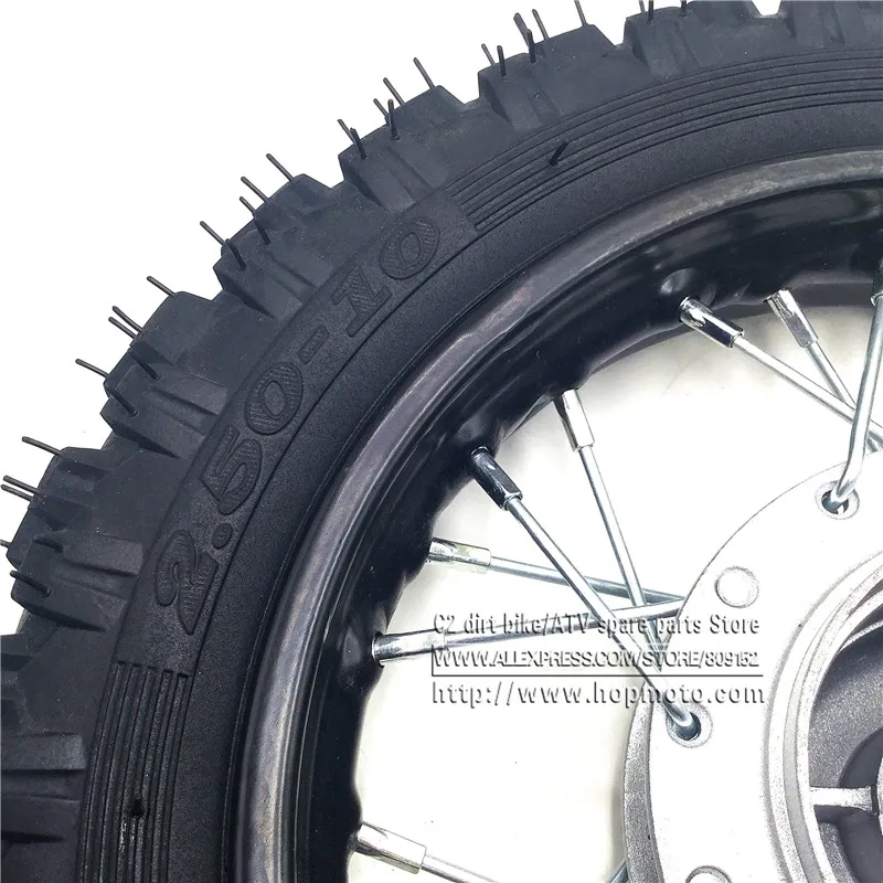 2,50-10 дюймовые шины передние стальные диски барабанные тормозные диски ступицы CRF50 Кайо китайский грязевой велосипед ямы