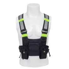 Регулируемый жилет нагрудная сумка через плечо функциональный черный отражающий Тактический сумки для талии с карманами Новинка