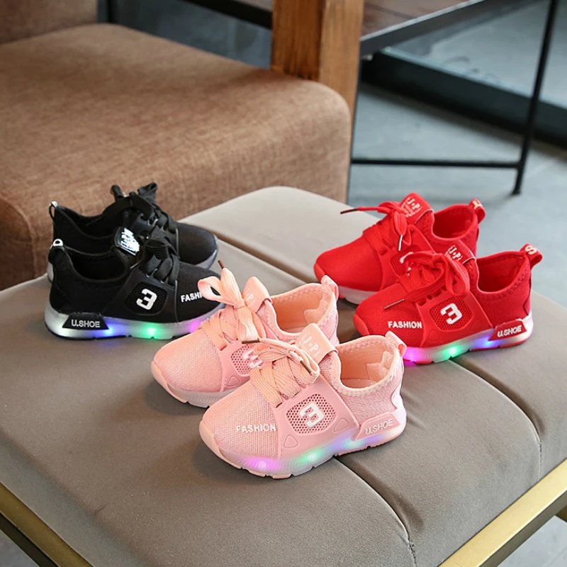 

Luminous Sneakers with Backlight 2019 New Glowing Sneakers for Girls Boys Light Up Shoes for Kids sapato infantil menina