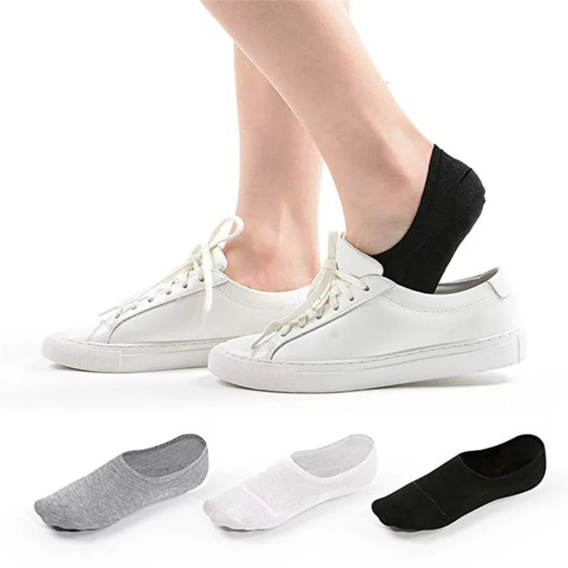 

10 Pairs Adult Unisex ankle Cotton Invisible Socks Solid Color Low Tube Casual Sundress Socks Sweat No Show skarpetki 30Jul15