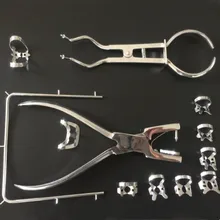 1 компл. Уход за зубами Стоматологическая резиновая плотина набор перфоратор плоскогубцы-дырокол для стоматолога Ортодонтическое лабораторное устройство оборудование 12 шт