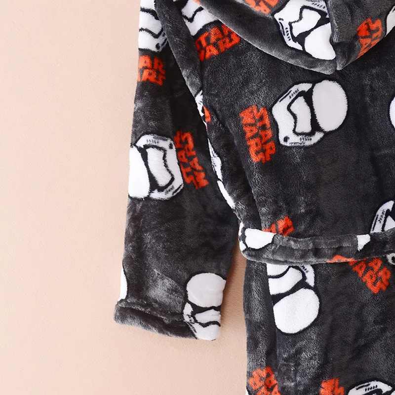 Star War Kids The storm troops Bathrobe Cospaly Imperial Stormtrooper Coral Fleece Pajamas Winter Children Sleepwear Bath robes7