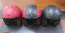 3/4 Couro Aberto Meia Face Moto Harley Capacete Da Motocicleta Moto capacete Moto Chopper cafe racer capacete Vespa do vintage PRETO