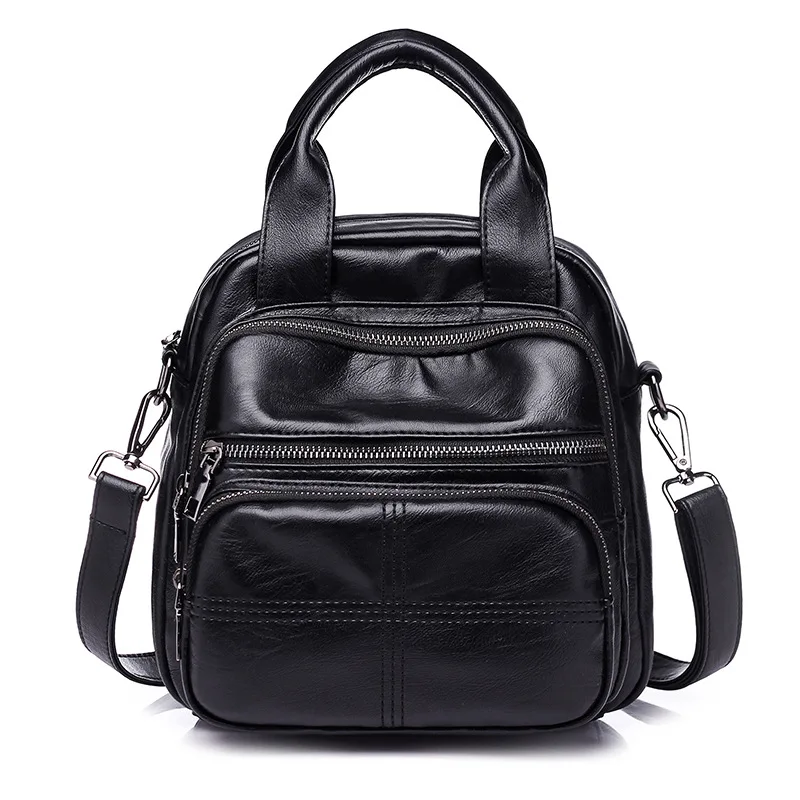 Маленький женский рюкзак черный из искусственной кожи Мягкая Мода 2019 г. новый корейский Back Pack женский сплошной Рюкзак Mochila дамы BackBag