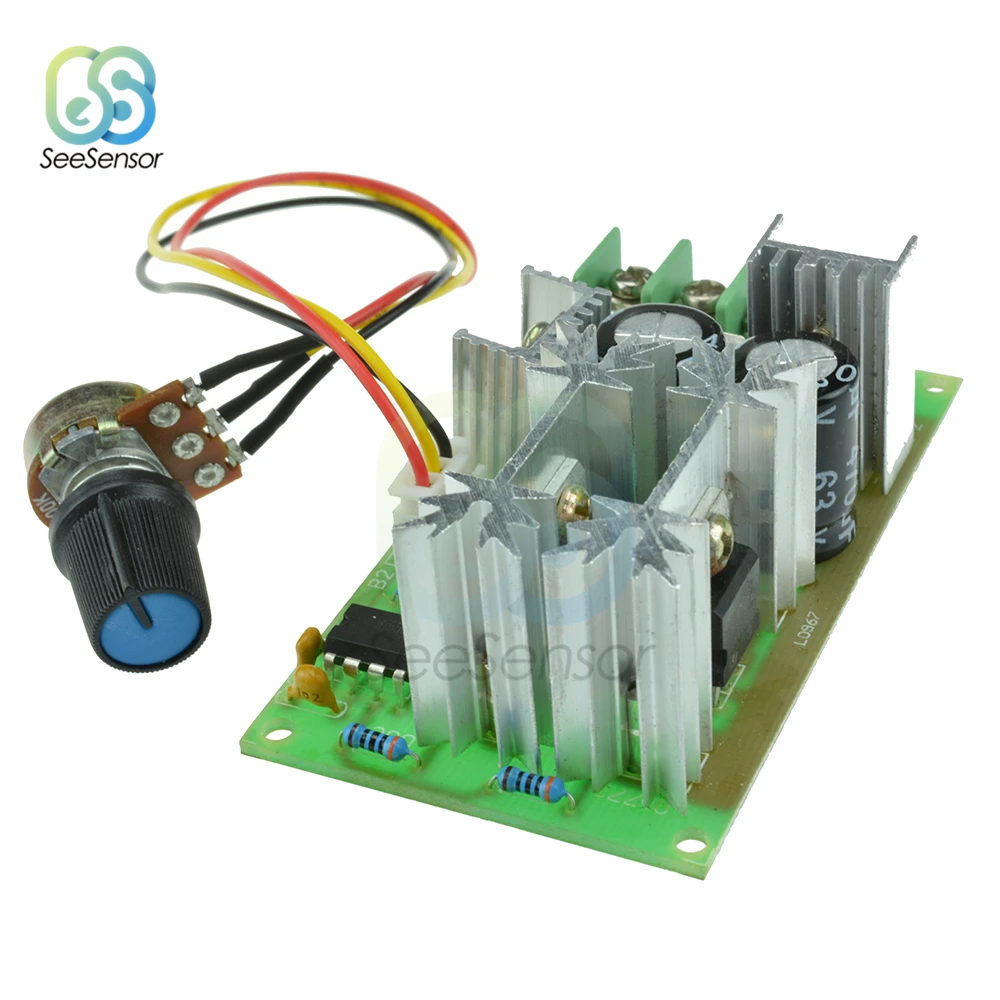 

DC10-60V Motor Speed Control Regulator PWM Motor Speed Controller Switch 20A Current Regulator High Power Drive Module DC 10-60V