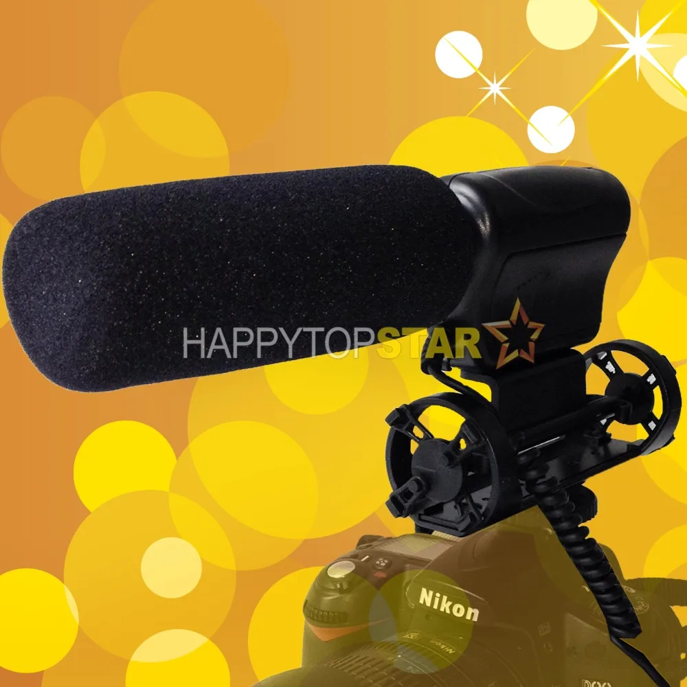 Микро Направленный стереомикрофон для камеры Shotgun DV микрофон Canon 5D Mark III 4 IV 70D 700D T5i
