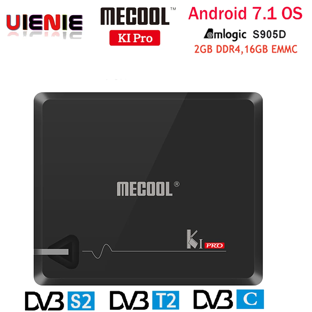

MECOOL KI PRO TV Box KI PRO S2+T2 DVB Amlogic S905D Quad 2G+16G Support DVB-T2&S2/DVB-T2/DVBS2 Set Top Box Android KIPRO TV Box