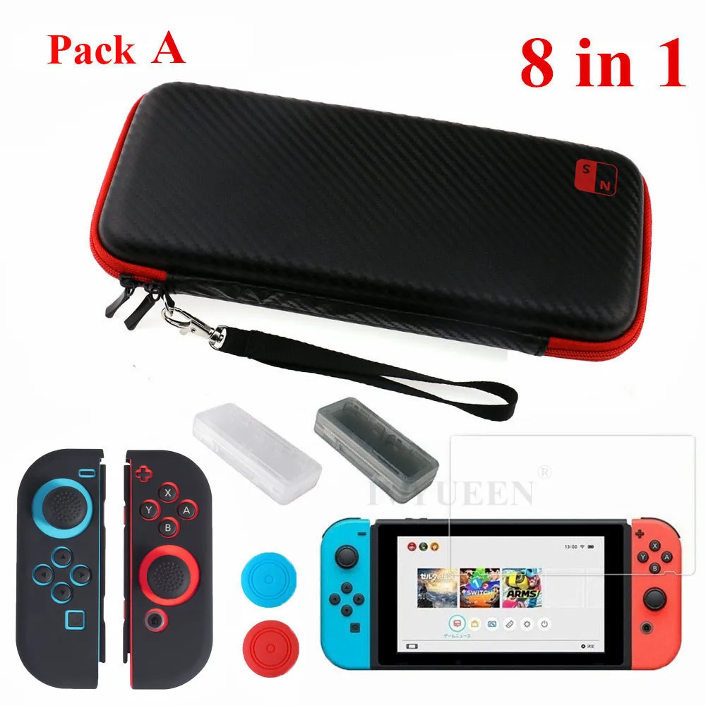 Дорожная сумка IVYUEEN для переноски чехол консоли Nintendo Switch NS Joy Con закаленное стекло