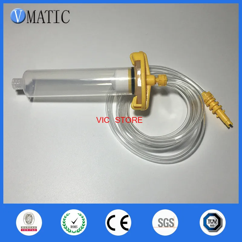 

Free Shipping Glue Dispensing 3cc/ml Plastic Pneumatic Syringe Barrel Adapter With Needle Tip