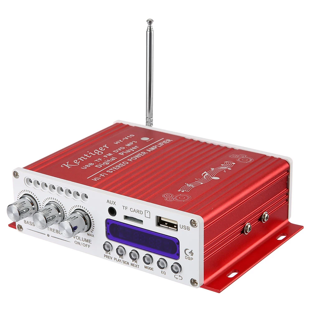 Kentiger V10 Bluetooth Hi-Fi Class-AB Stereo Super Bass Audio Power Amplifier Senior Shielding Inductor Wireless Amplificador
