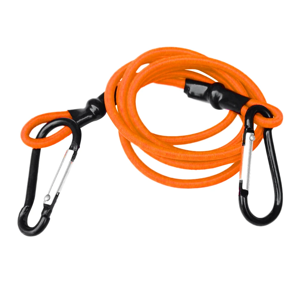3ft Elastic Kayak Canoe Tow Leash Tow Line Secure Lanyard With 2 Carabiners Kayak Safety Lanyard Kayak Accessories