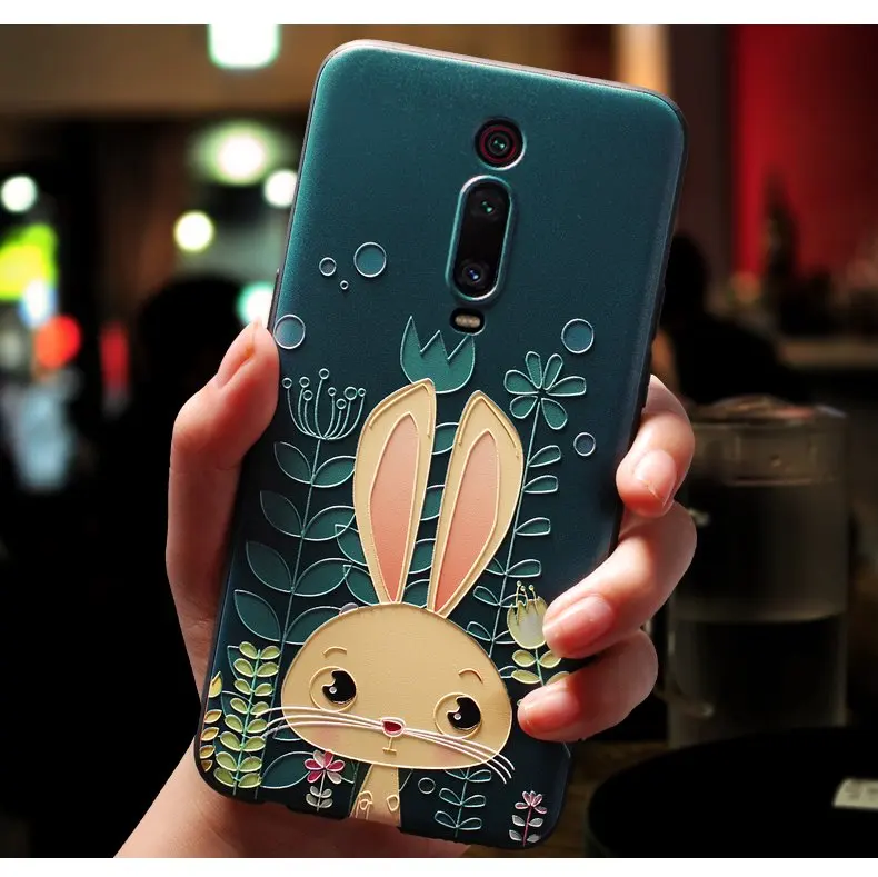 K20PRO 9T PRO граффити мультфильм сова кролик Бегемот Лев Слон живопись выступающий рельеф чехол для Xiaomi Redmi K20 PRO Чехол