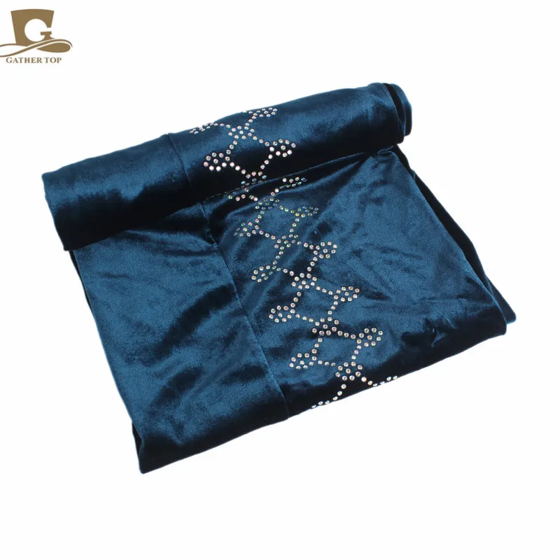

New Luxury Magic Velvet Nigerian Turban Diamante Studded Extra Long Head wrap Headscarf Women Hijab Turbante headwear