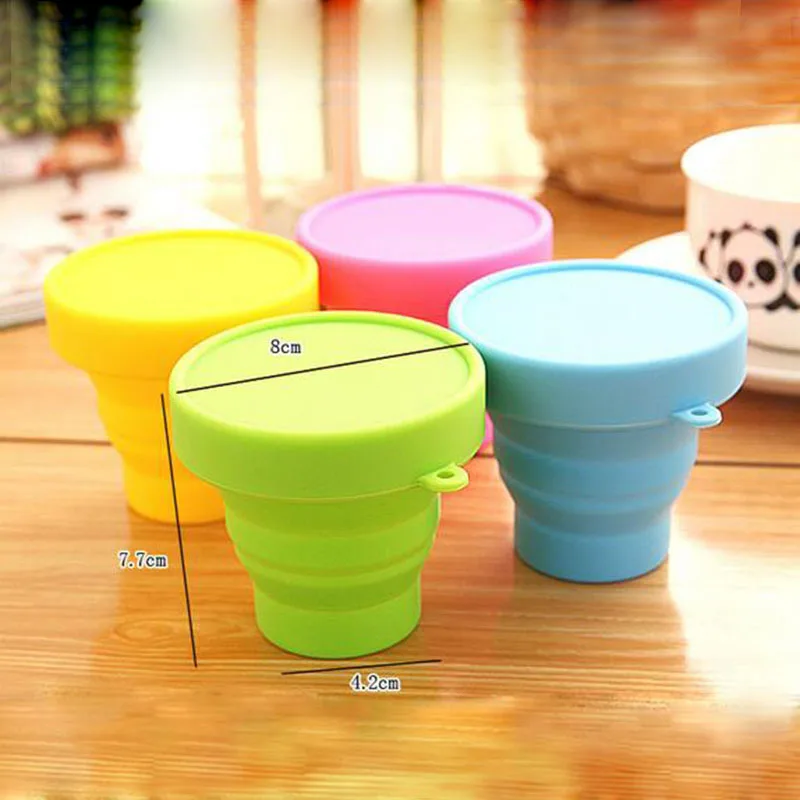 

New Vogue Portable Silicone Retractable Folding Water Cup Outdoor Travel Telescopic Collapsible Soft Drinking Cup Drinkware
