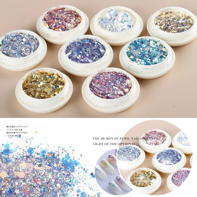 

Chunky Mixed Fairy Face Body Craft Gradient Sequins Manicure Glitter Flashing Powder for Nail Decoration