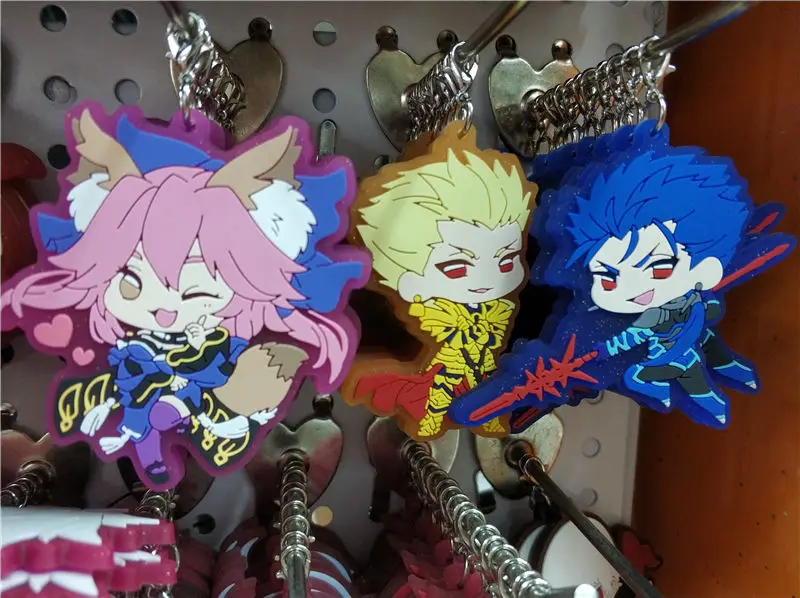 Аниме модель Fate/stay night резиновый брелок Gilgamesh Archer Lancer Saber Tamamo no Mae фигурка кулон