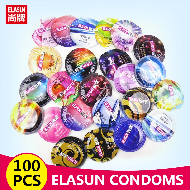 Elasun 100 шт./лот тонкие презервативы силиконовый удлинитель пениса мужские Секс