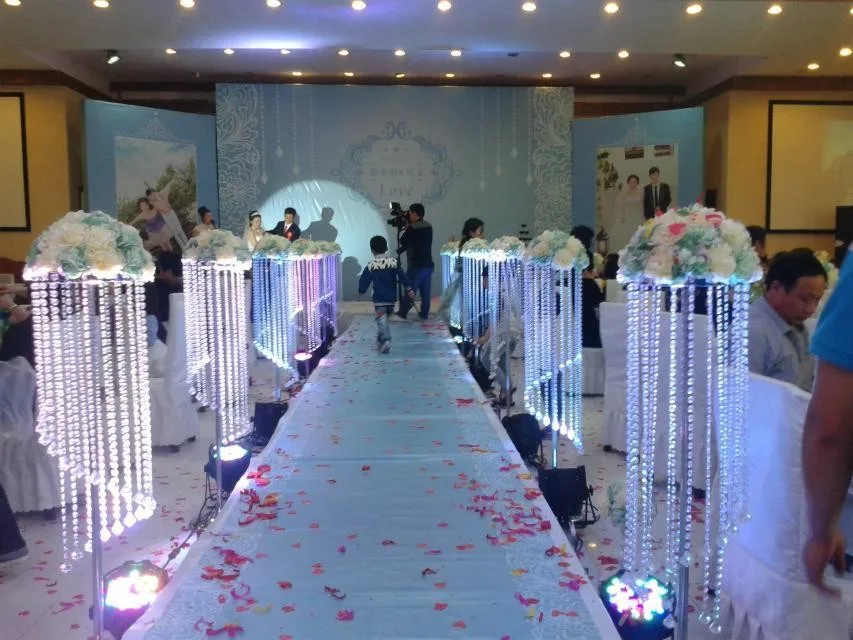 Свадьба центральным кристалл столб цветок стенд дорога ведет 120 см