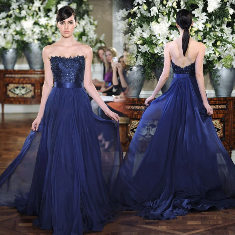 

vestido de renda women party dresses 2014 new fashion sexy belt royal blue long evening Dress Formal elegant gown free shipping
