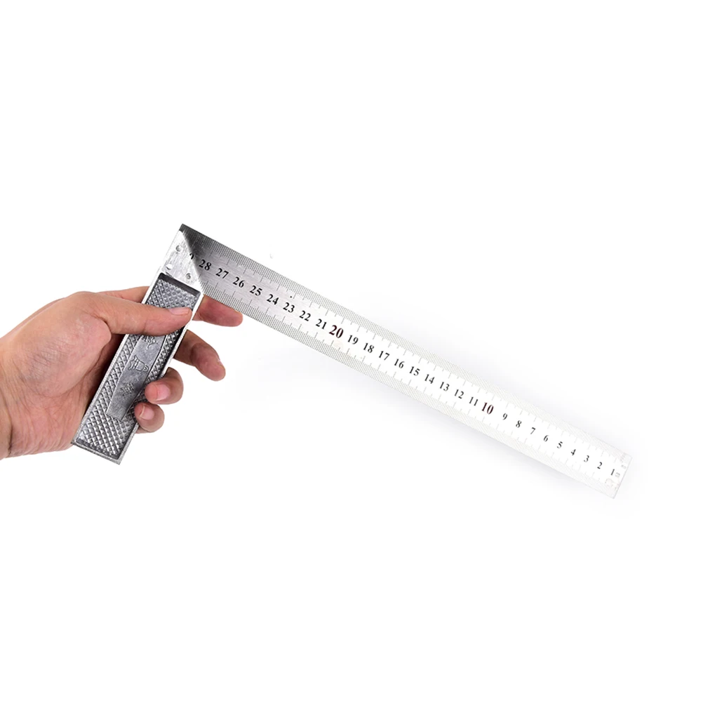 1 шт. 150x300mm * 1,2 мм Прямые нержавеющая сталь 90 градусов метрики детские весы квадратный Правитель школьные канцелярские