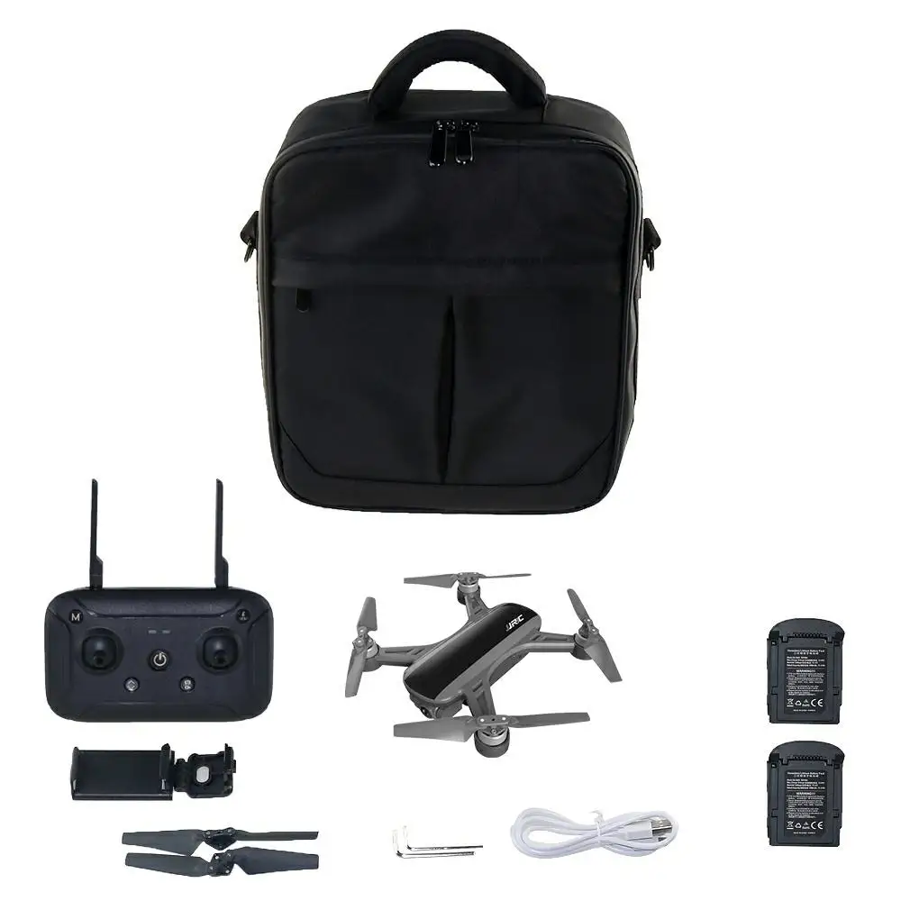 JJRC X9 5G 1080P WiFi FPV RC Drone GPS Brushless Gimbal Flow Positioning Altitude Hold Quadcopter Remote Control Helicopters - Color: black 2battery 1 bag