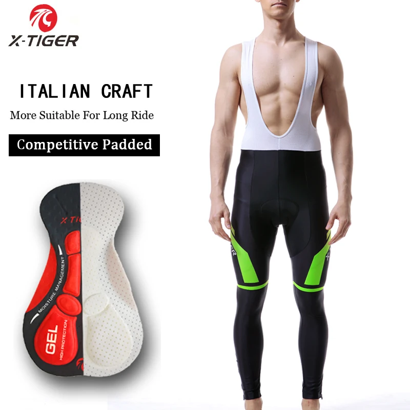 

X-Tiger Pro Winter Thermal Cycling Bib Pants Coolmax 5D Gel Pad Bike Tights Keep Warm MTB Bicycle Trousers Ciclismo Pantalones