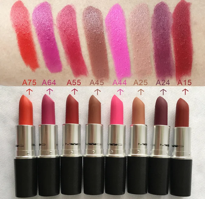 1069 26 De Réduction6 Pcslot Haute Qualité Marque Mat Rouge à Lèvres Maquillage Imperméable Longue Durée Beauté Couleur Rouge à Lèvres 16