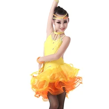 Детская открытая спина Коктейльная обувь для латиноамериканских бальных платьев для детей сальса, сексуальные платья для танцев: женский для девочек