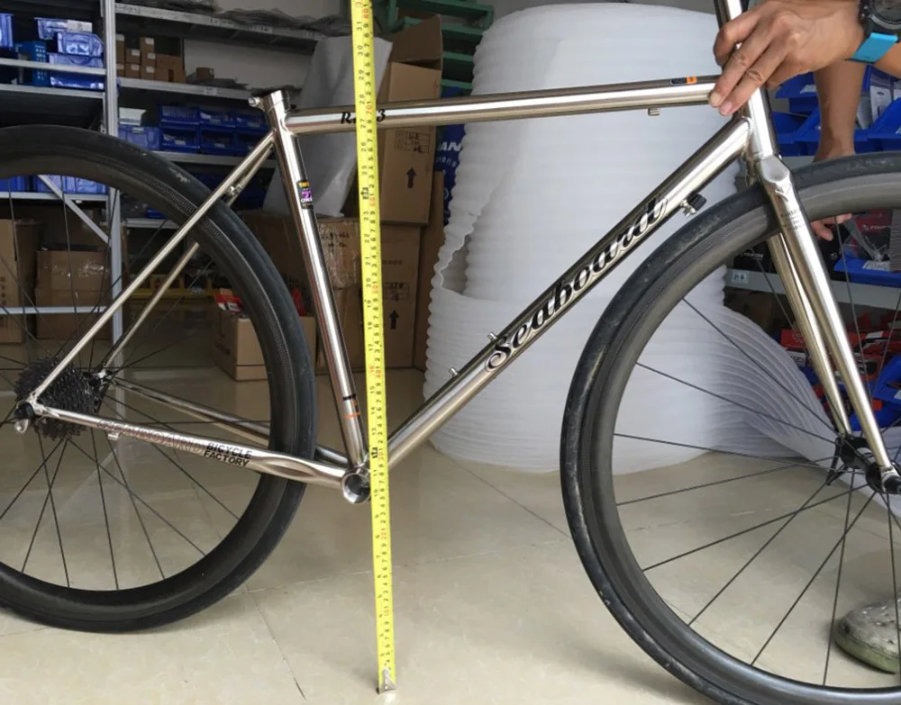 Cheap SEABORAD Reynolds 725 Steel Frame Heat Treatment Welding Fork Caliper Brake Road Bike 700C Classic Chrome Frameset Silver 1 Cheap SEABORAD Reynolds 725 Steel Frame Heat Treatment Welding Fork Caliper Brake Road Bike 700C Classic Chrome Frameset Silver 1