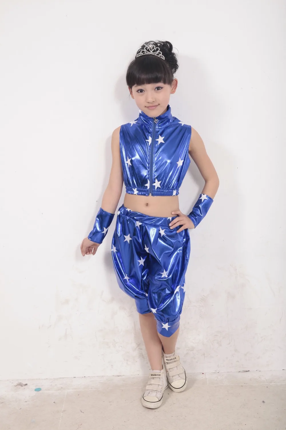 Детские комплекты одежды для выступлений в стиле хип-хоп; Детские костюмы для танцев с блестками; костюмы для современных джазовых танцев для мальчиков и девочек; YL482