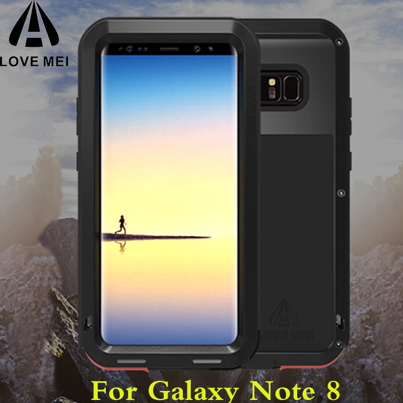 Note 8 Case Original LOVE MEI Life Armored Aluminium Metal Shockproof Phone for SAMSUNG Galaxy Note8 Full protection Covers | Мобильные