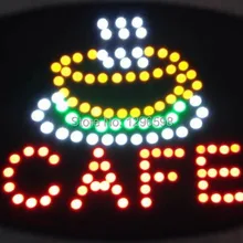 CHENXI Горячая 10x19 дюймов Овальный полу-открытый магазин кафе ультра яркий мигающий светодиодный знак