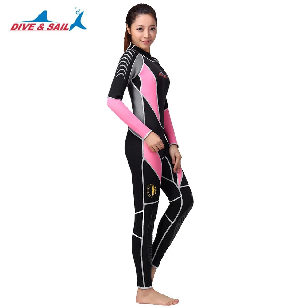 ФОТО DIVE - SAIL Wetsuit Diving Dress Elastic Thermal Suit 3mm SBR Material Anti-abrasion Anti-slip Wear Resistant Diving Suit