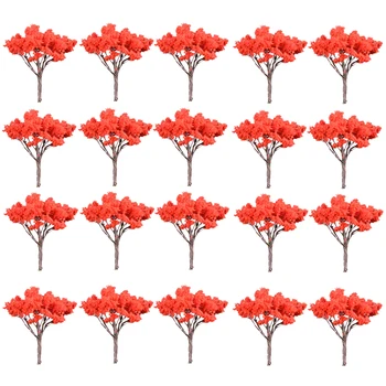

20pcs 7.3cm HO 1:85 Scale Red Maple Tree Model Railroad Architecture Diorama Tree for DIY Scenery Landscape