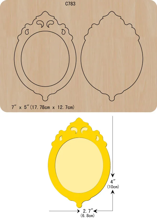 

New Photo frame Wooden die Scrapbooking C-783 Cutting Dies Multiple sizes