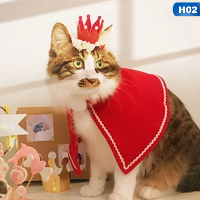 Одежда для собак и кошек костюм на Хэллоуин бейсболка с кошкой шарф костюм платье-плащ новогодний костюм плащ для домашних животных Рождественская одежда Mascotas - Цвет: H02