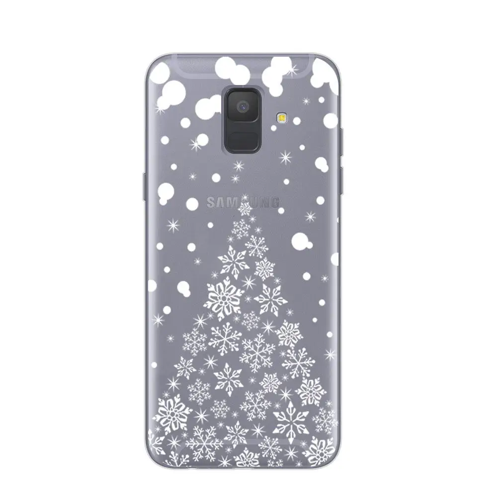 Santa Claus Reindeer Christmas Soft Case Cover For Samsung A6 J4 J6 2018 J3 J5 J7 A5 2017 A6 Plus J2 Prime Ultra Thin Slim Coque (7)