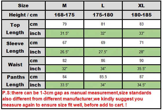 clown size chart