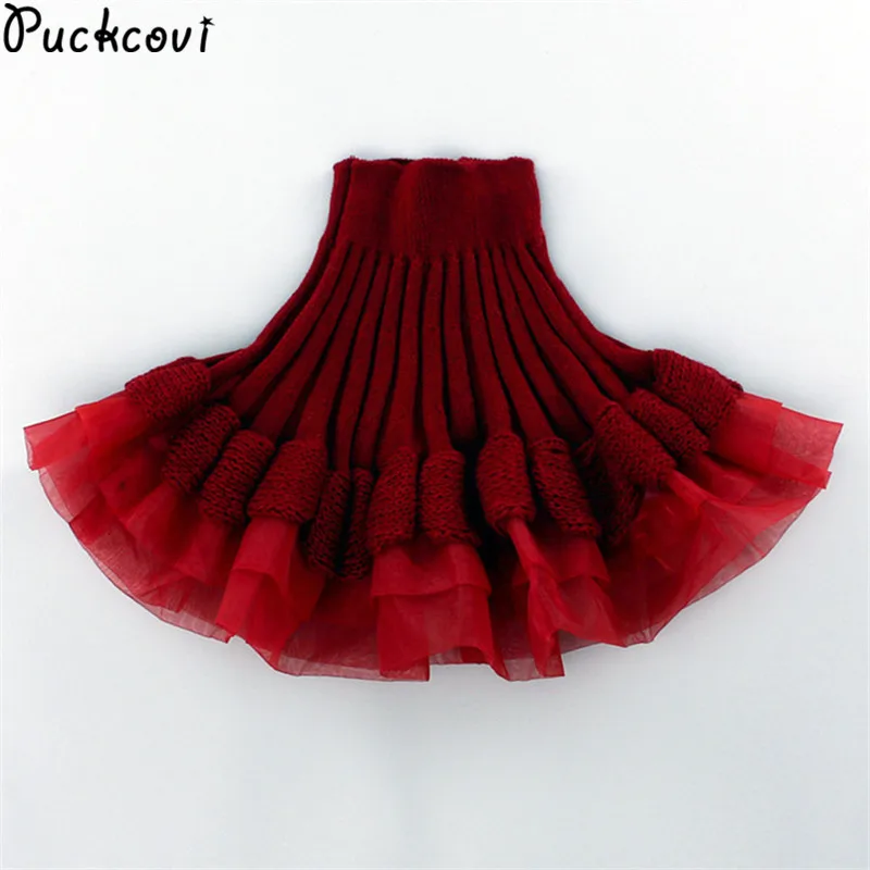 

Tutu Skirt Girls Knitted Skirts A-line Skirt Girl Cotton Knitted Kids Outfit Children Mini Skirts Warned for Spring Autumn
