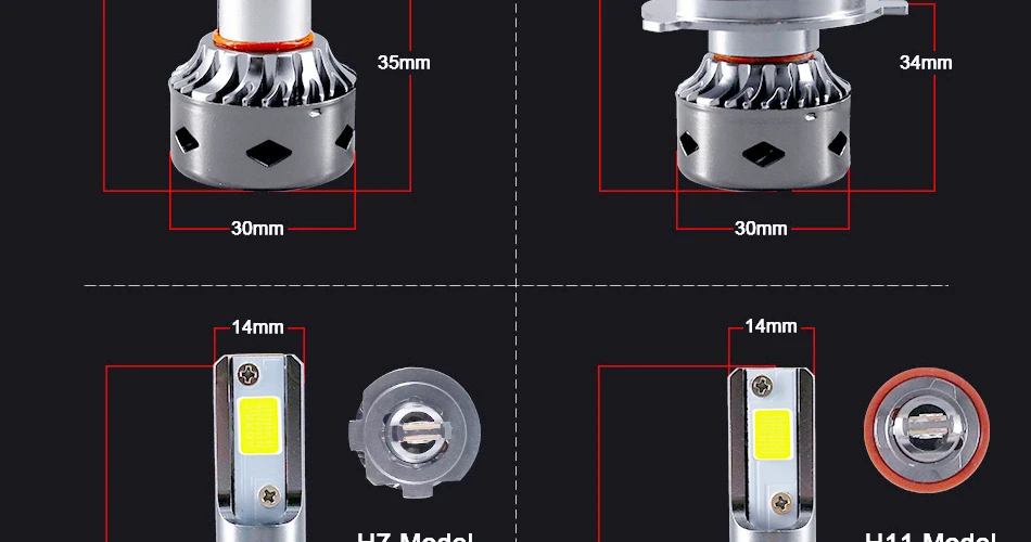 H4 светодиодный головной светильник лампочка H7 Canbus светодиодный ошибок 12000LM 6000K 9005 9006 H1 HB3 HB4 H11 светодиодный лампы авто фары 80 Вт туман светильник