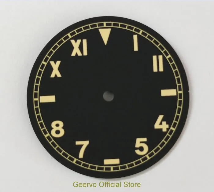 39 мм GEERVO модные стерильные Световой номер черный циферблат fit 6497 двигаться для мужчин t часы 08