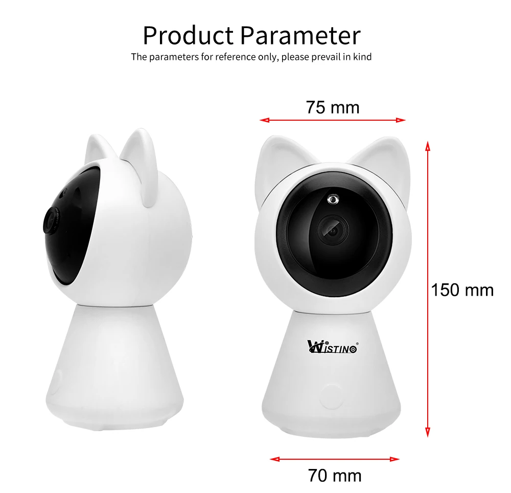 Wistino CCTV Wireless HD 1080P IP Camera PTZ Video Baby Monitor Wifi Smart Home Camera Surveillance Security IP Camera Night Vision  (14)