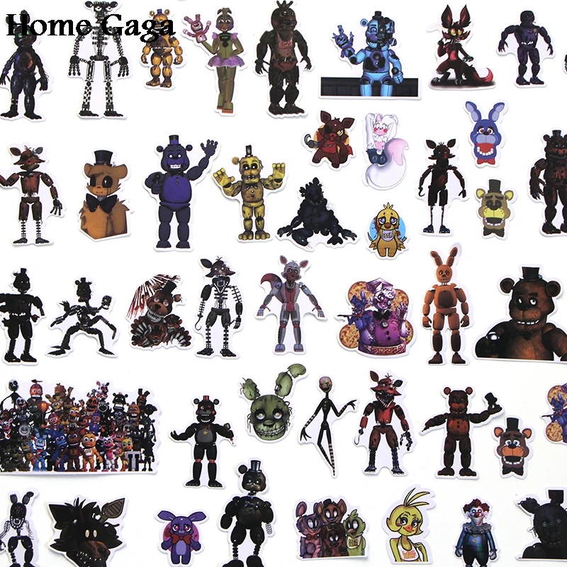 Homegaga 58 шт. Nights at Freddy bears, детское украшение, стикеры для скрапбукинга, альбома, багажа, ноутбука, телефона, наклейка, D1535