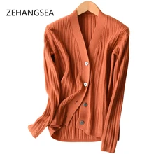 2018 new cashmere cardigan V-neck fashion loose solid color simple warm breathable knit cardigan sweater 2018 new cashmere cardigan V-neck fashion loose solid color simple warm breathable knit cardigan sweater
