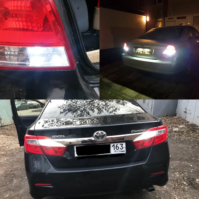 2x T15 Led W16W Автомобильные светодиодные 912 921 лампы заднего хода для Toyota Corolla Yaris RAV-4 Highlander Auris Camry Prius Sienna