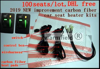 

100seats/lot,DHL free,2019 NEW improvement car carbon fiber car seat heater kits for Toyato prado/Camry/REIZ/Highland/Carola