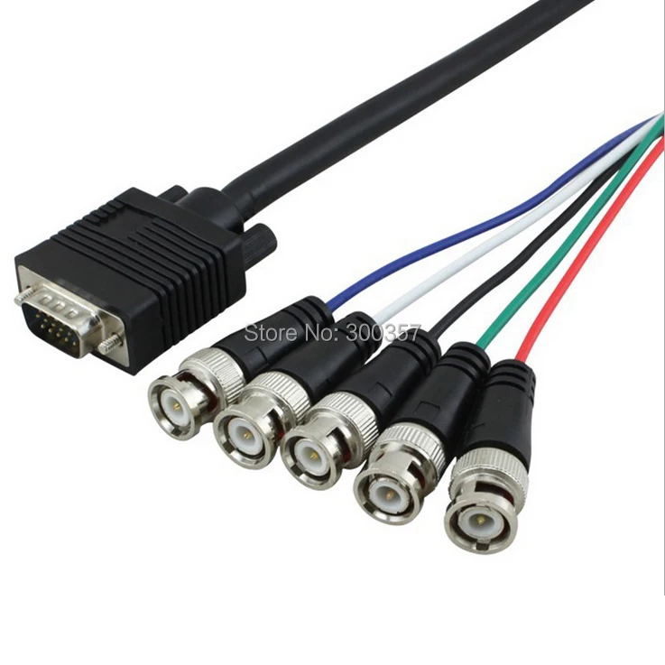 

1.5m VGA to RGBHV cable VGA TO 5BNC cable for big screen cable VGA monitor cable