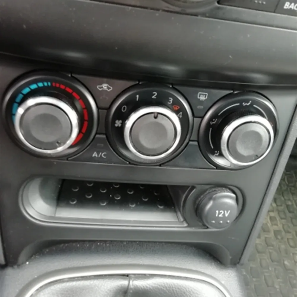 

For Nissan Qashqai 2012 Aluminum Alloy Air Conditioning Knob 3pcs/set AC Knob Heat Control Switch Button Knob Car Styling
