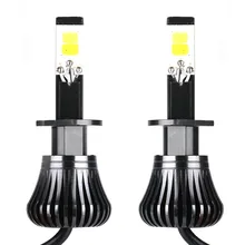 Double Color White Yellow Car Fog light Auto Led Lamp H4 h7 H3 H1 9005 9006 Led Bulb