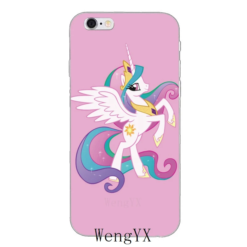 Мультяшный мягкий чехол для телефона my little pony Princess Celestia Samsung Galaxy J1 J2 J3 J5 J7 A3 A5 A7 2015